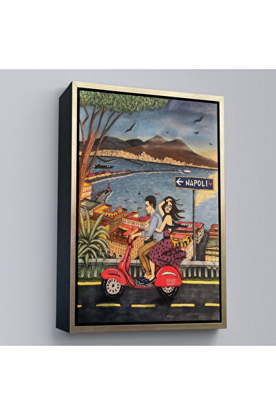 Oxyteez Ζωγραφική Napoli De Motorized Lovers με ξύλινο πλαίσιο-7894