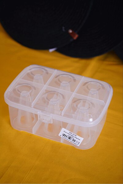 Panayır Home صندوق حمل شفاف لكوب الشاي البرتقالي، تصميم عملي وأنيق