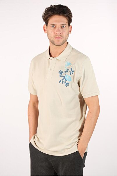 Arma Ανδρικό μπλουζάκι με γιακά πόλο σε μπεζ χρώμα Y 22374350301