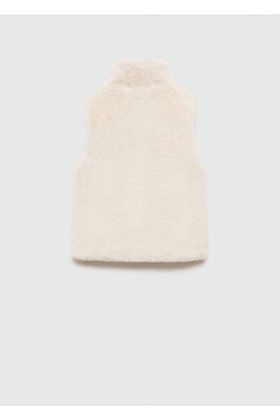 MANGO Kids Faux Fur Pocket Vest