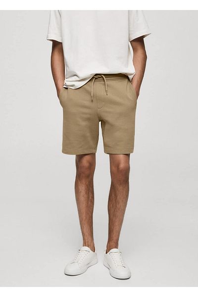 MANGO Man Pantaloni scurți jogger din bumbac