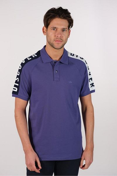 Arma Ανδρικό μπλουζάκι μωβ Polo γιακά Y 22374302401