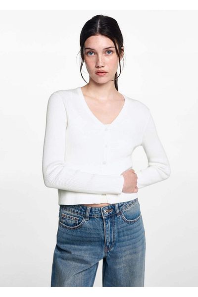 Mango Teen Cardigan de tricotaj cu nasturi