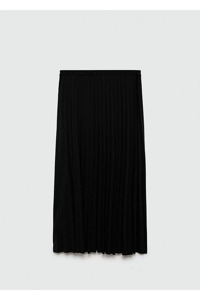 MANGO Woman Pleated long skirt