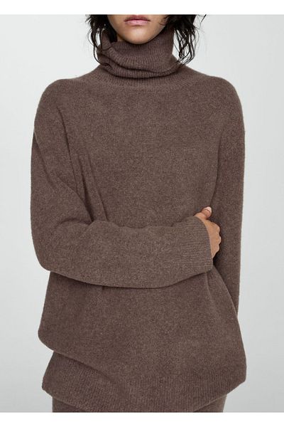 MANGO Woman Strickpullover mit Rollkragen