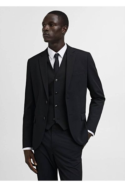 MANGO Man Stretch Fabric Super Slim Fit Blazer Jacket