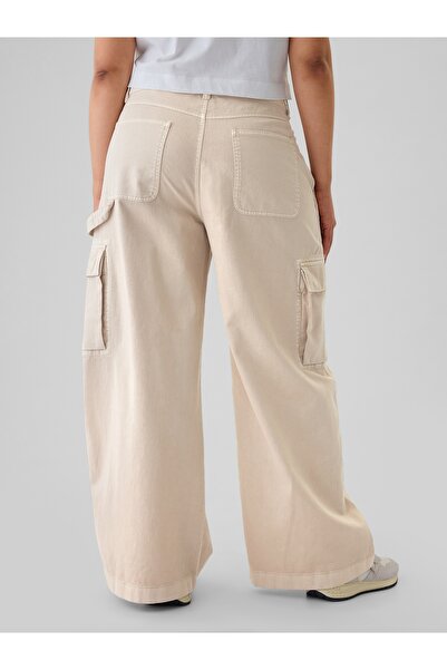GAP KadınLow Rise Baggy Kargo Khaki Pantolon