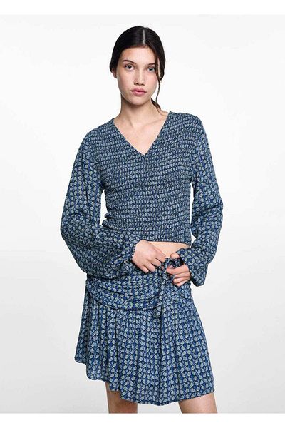 Mango Teen Bluză cu model adunat