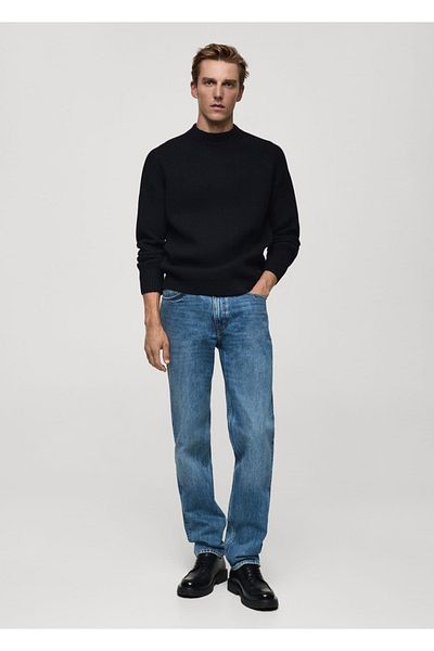 MANGO Man Pantaloni Bob Jean cu spălare medie-deschisă cu tăietură normală