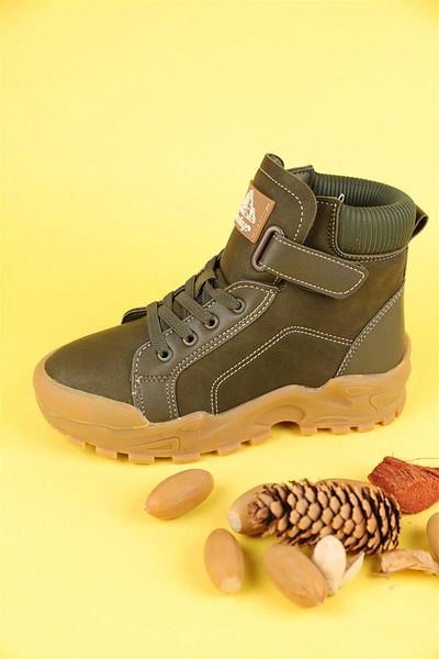 Pinokyo Μέγεθος 31-35 Αγόρι Χακί Χρώμα Pinocya Baku Boots