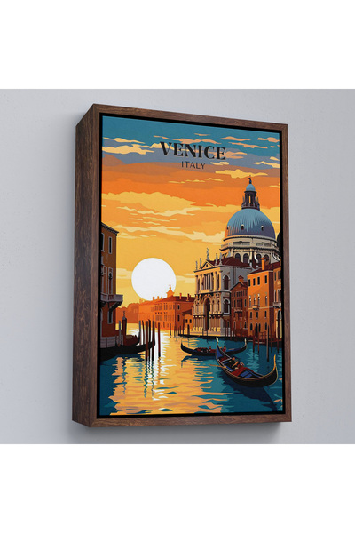 Oxyteez Ελαιογραφία με ξύλινο πλαίσιο Ιταλία Venice Canal-7858