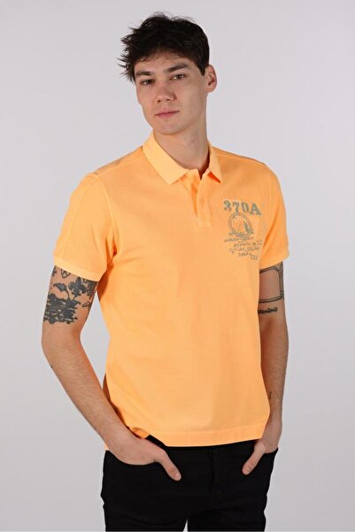 Arma Чоловіча помаранчева футболка з коміром-поло Y22374375601