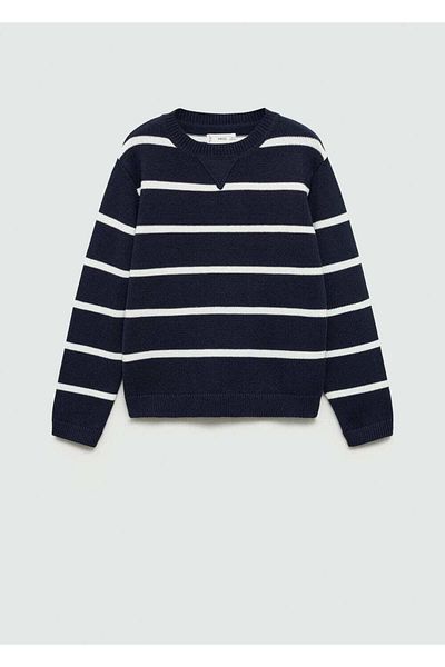 MANGO Kids Gestreifter Strickpullover