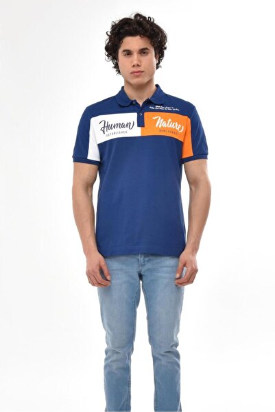 Arma Чоловіча футболка з коміром-поло Indigo Y22374301301
