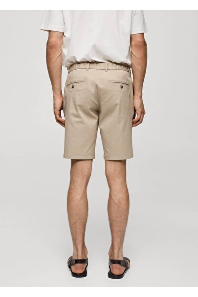 MANGO Man Dar kesim chino pamuklu bermuda şort
