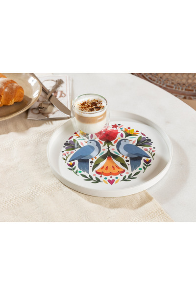 Madame Coco Varese Round Presentation Tray - 22X22 cm
