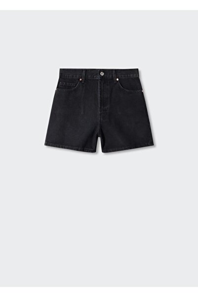 MANGO Woman Yüksek Belli Denim Şort