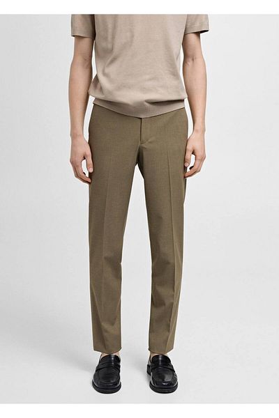 MANGO Man Comfort Stretch Fabric Slim Fit Trousers