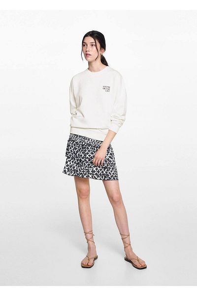 Mango Teen Sweatshirt with writing and patterns