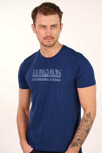 Arma Ανδρικό μπλουζάκι Indigo Crew Neck Y 22344450801