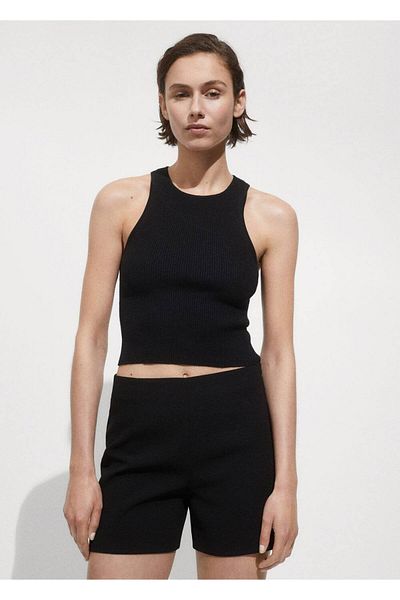 MANGO Woman Knitwear rib blouse
