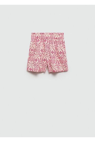 MANGO Kids Gemusterte Baumwollshorts