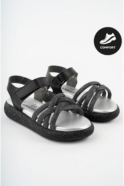 MUGGO Jazz Daily Orthopedic Light Sole Mesh Detailed Velcro Girls' Sandals