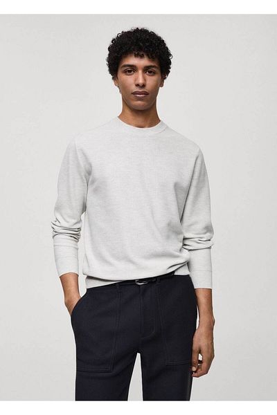 MANGO Man Cotton thin knit sweater