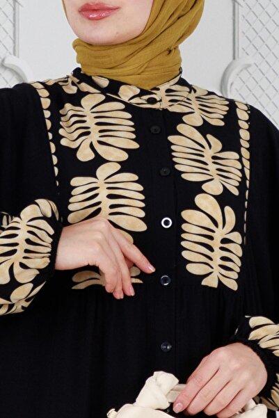 Sevitli Φόρεμα Viscon με Μικτό Σχέδιο Νυχτερίδα - Βιζόν