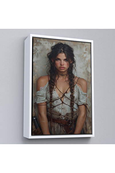 N NOXXO Tablou de femeie spaniolă frumoasă cu cadru din lemn-7757
