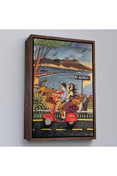 Oxyteez Ζωγραφική Napoli De Motorized Lovers με ξύλινο πλαίσιο-7894