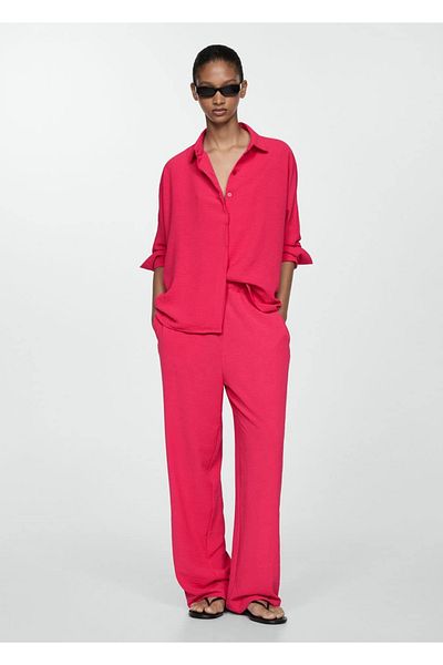 MANGO Woman Flowy szőtt blúz
