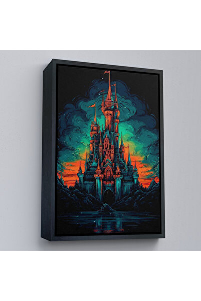 Oxyteez Castelul Medieval din Europa cu cadru din lemn Tablo-7728