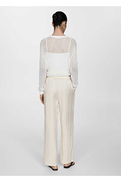 MANGO Woman Düz kesim liyosel pantolon