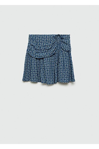 Mango Teen Desenli Büzgülü Etek