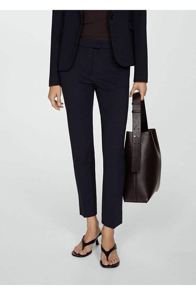 MANGO Woman Roman woven straight pants