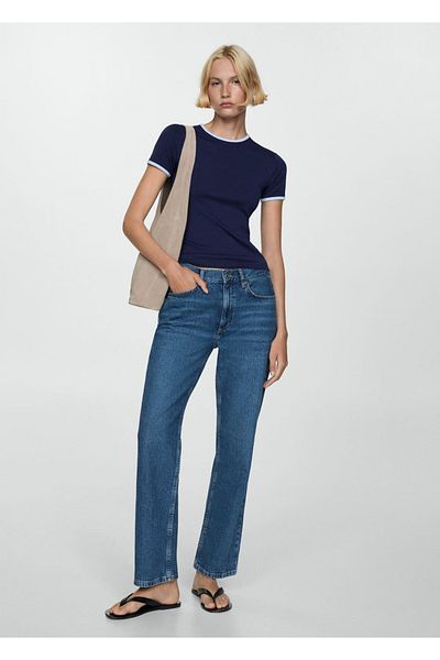 MANGO Woman Kontrasztos póló