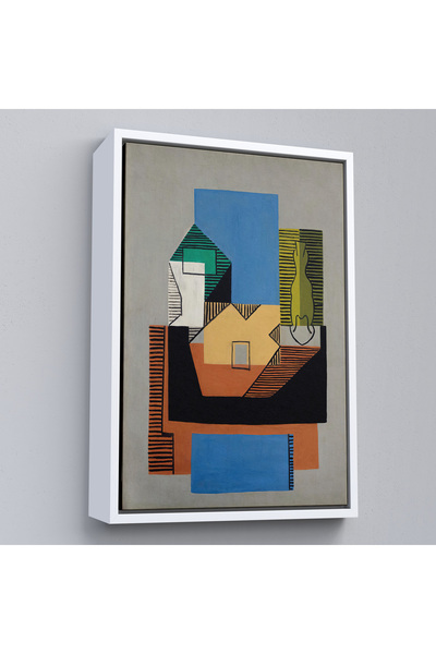 Oxyteez Ξύλινο Πλαίσιο Pablo Picasso - Ζωγραφική με κιθάρα, μπουκάλι και μπολ...