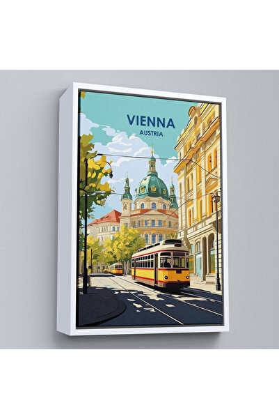 Oxyteez Tablou Austria Viena cu rama din lemn-7721
