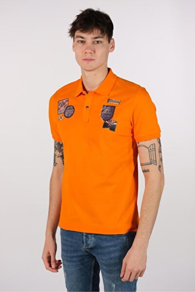 Arma Чоловіча помаранчева футболка з коміром-поло Y22374300501