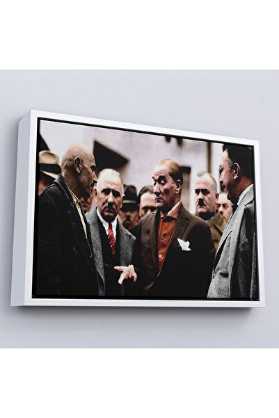 Home Muatafa Kemal Atatürk Tablou de locație cu cadru din lemn cu cetățean-7193