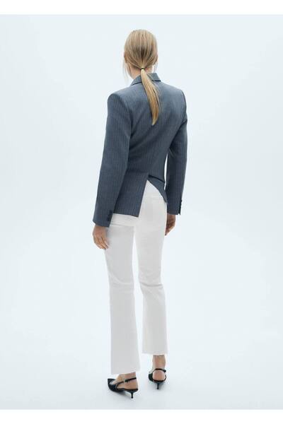 MANGO Woman Sienna flare crop jean pantolon