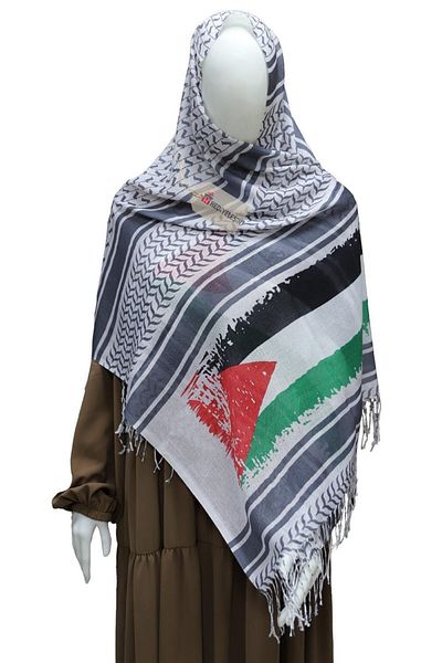 Hediyeleşin Shawl with Palestinian Flag, Suitable for Daily Use