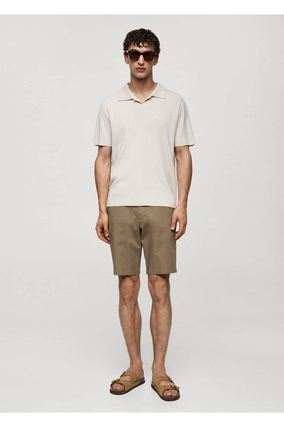 MANGO Man Bawełniane bermudy typu slim fit typu chino