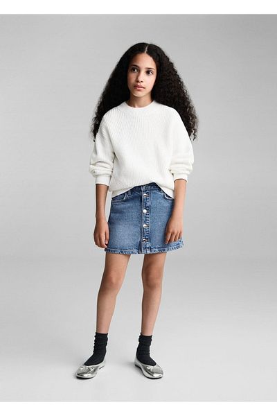MANGO Kids Fustă din denim cu nasturi