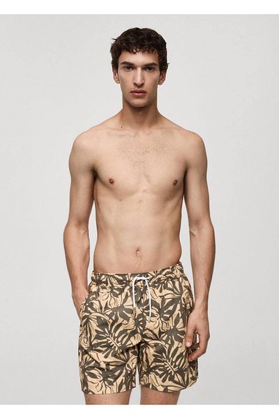 MANGO Man Μαγιό με floral print