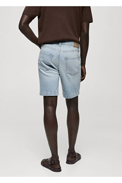 MANGO Man Regular fit denim bermuda şort