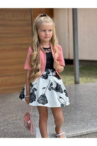 KOKOŞ BEBEK Girl's Skirt, Jacket, Badi, Bag Included Set |   Between 2/3 Years