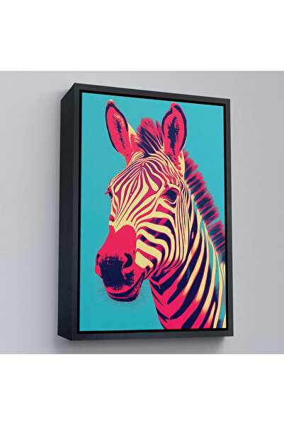Oxyteez Pictură zebră cu cadru din lemn-7642