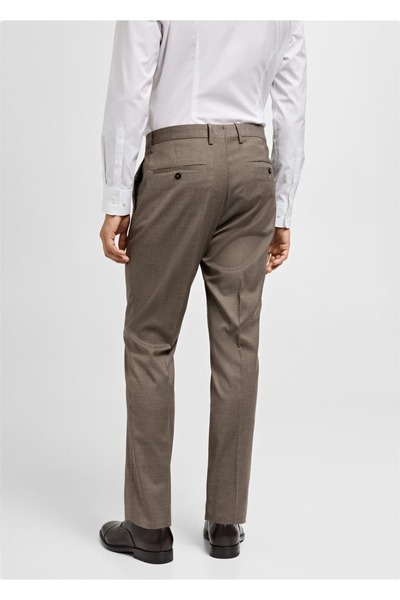 MANGO Man Kalıplı balık sırtı süper slim fit kumaş pantolon